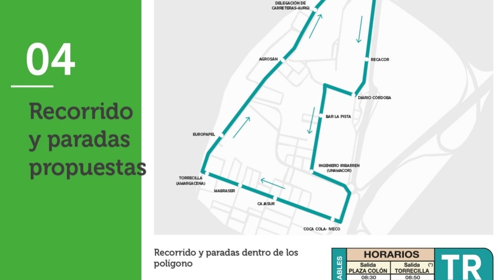 Recorrido del nuevo servicio a La Torrecilla.