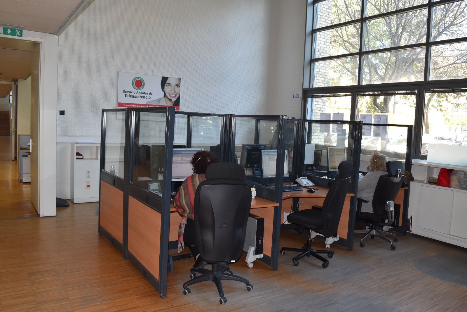 Trabajadores del Servicio de Teleasistencia de la Junta.