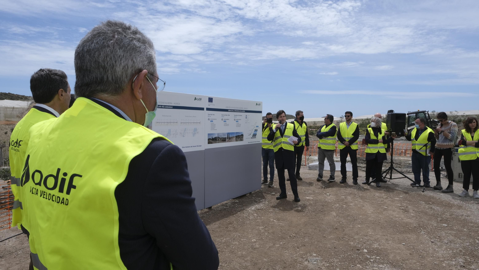 Imágenes de la visita a las obras del AVE en Almería.