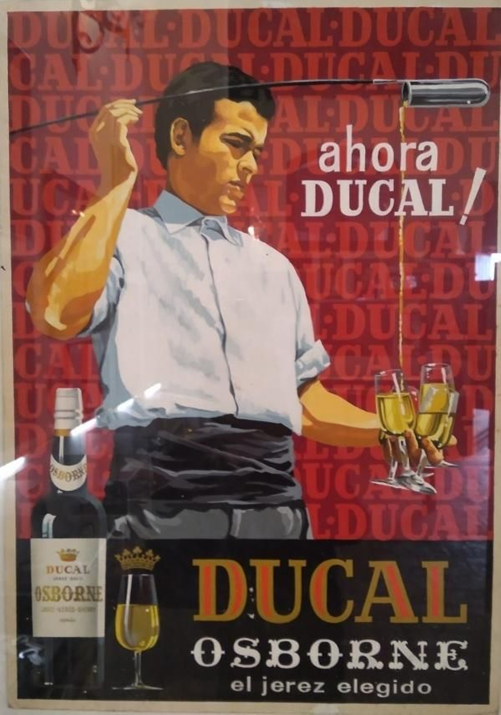 Imagen de venenciador en un cartel de Osborne.