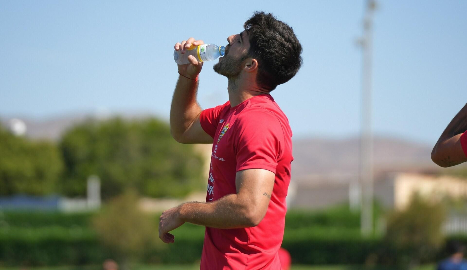 Melero ha anotado cuatro goles el presente curso y es el tercer máximo realizador rojiblanco junto con Suárez