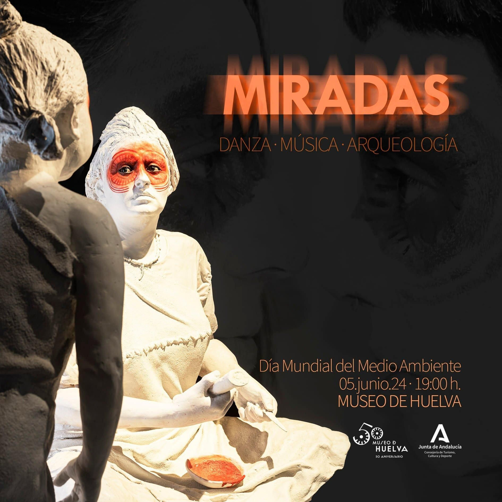 Cartel anunciador de la actividad de concienciación ambiental en el Museo de Huelva.