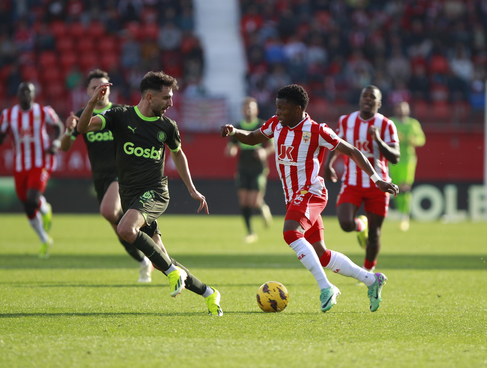 Las mejores imágenes del partido de fútbol U.D. Almería-Girona F.C.