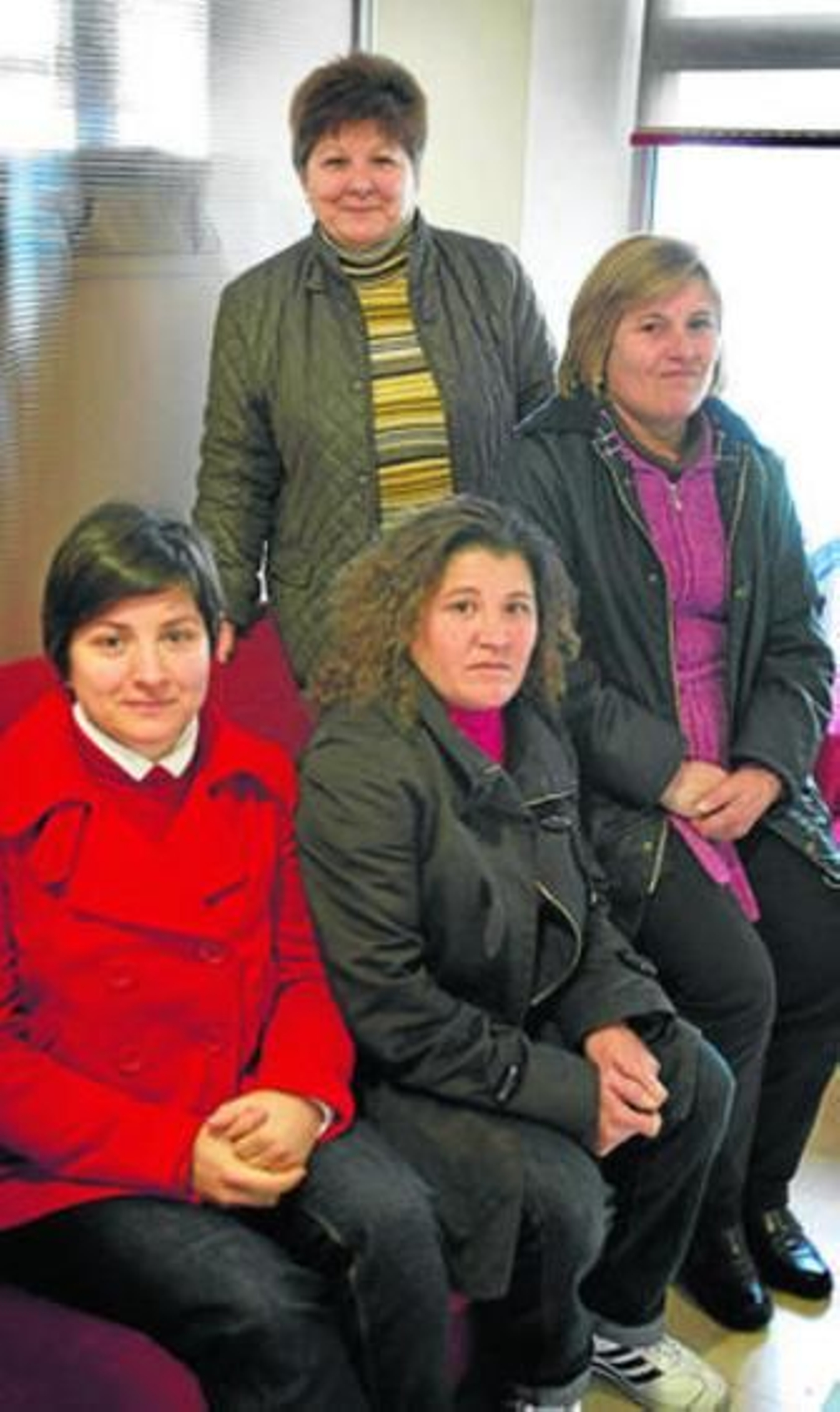 Las cuatro hermanas de Barbate, ayer en la redacción del Diario.