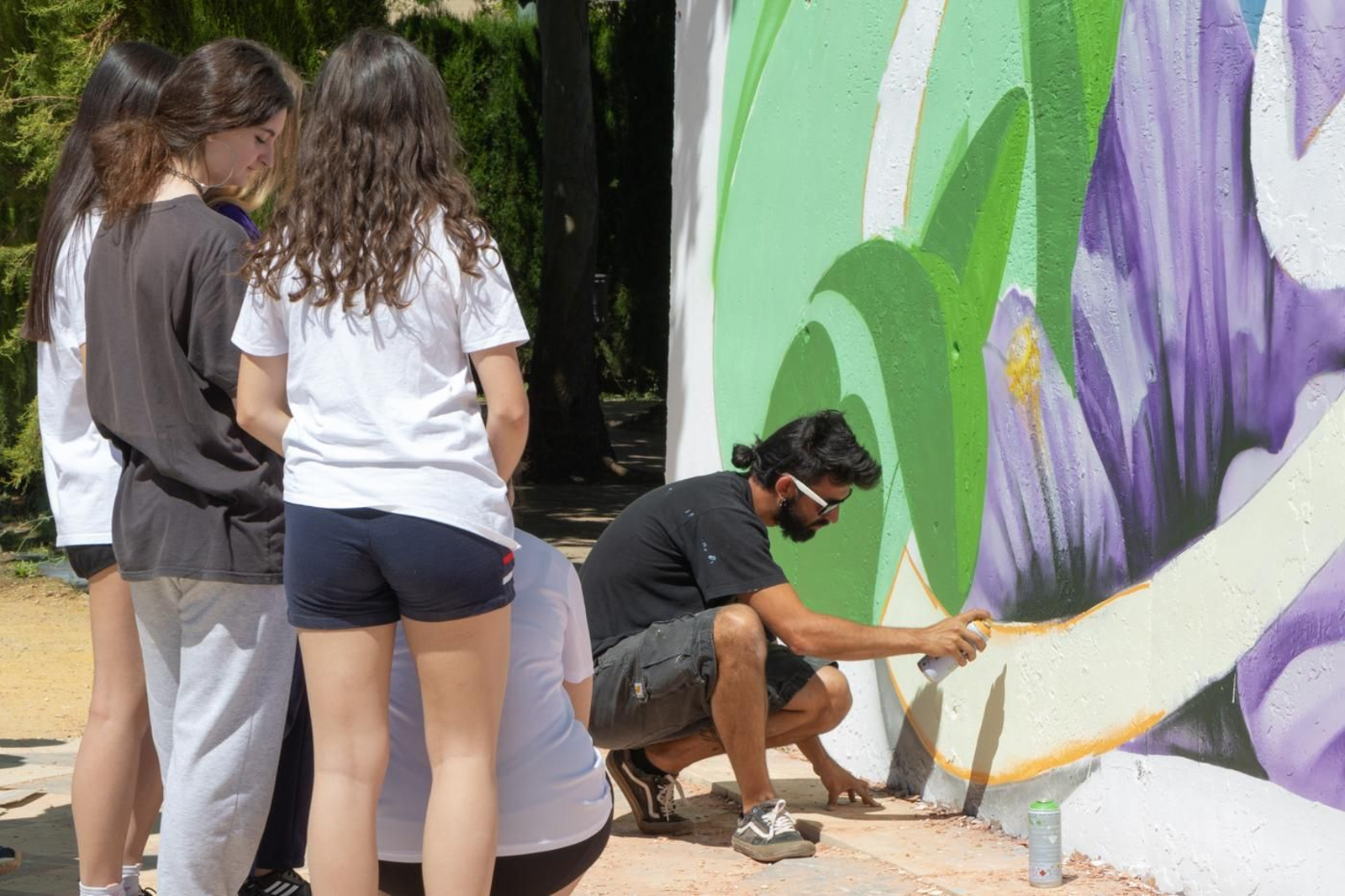 Así ha quedado el mural 'Pintando por Jaén' en el Parque Andrés de Vandelvira