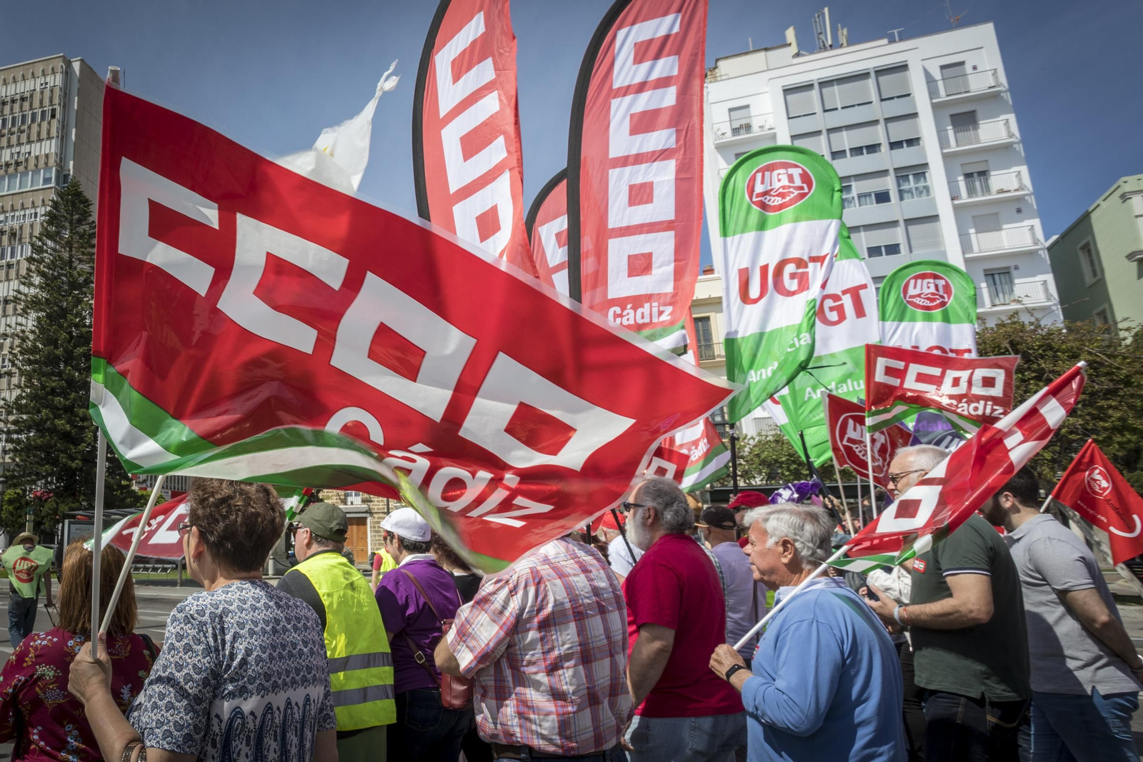 Manifestación de UGT y CCOO