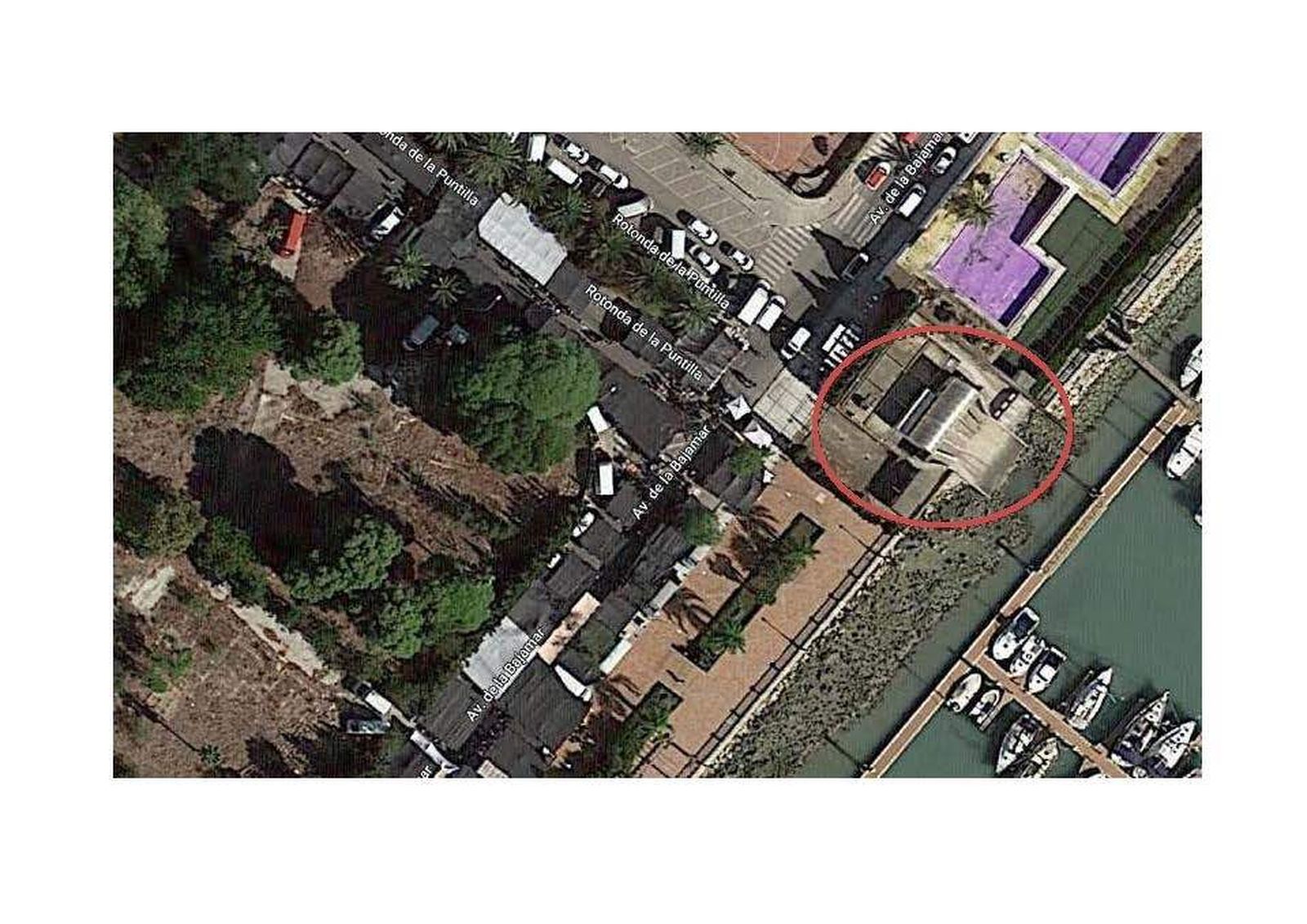 La zona de la Rotonda de la Puntilla donde se ubicará el tanque de tormentas.