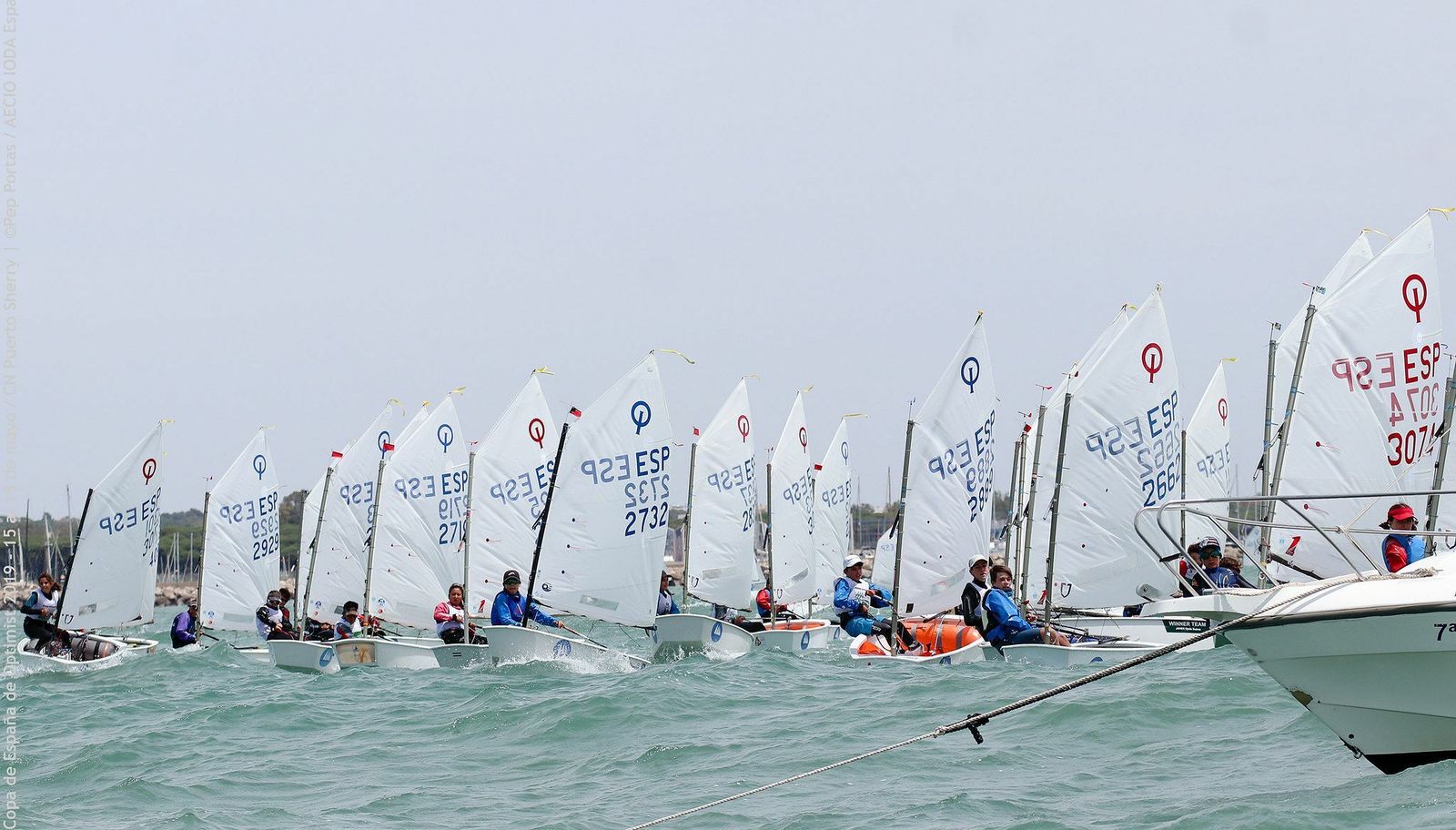 Una de las mangas disputadas en esta Copa de España en aguas gaditanas.