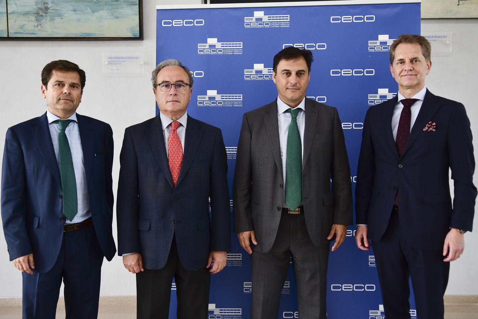 Antonio Díaz, Manuel Reina y Cesar Maurín, ayer en la sede de CECO.