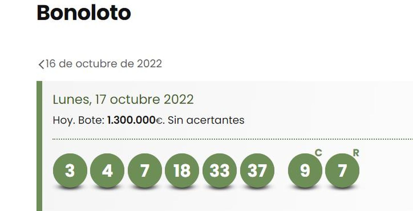 La Bonoloto deja un segundo premio en Granada