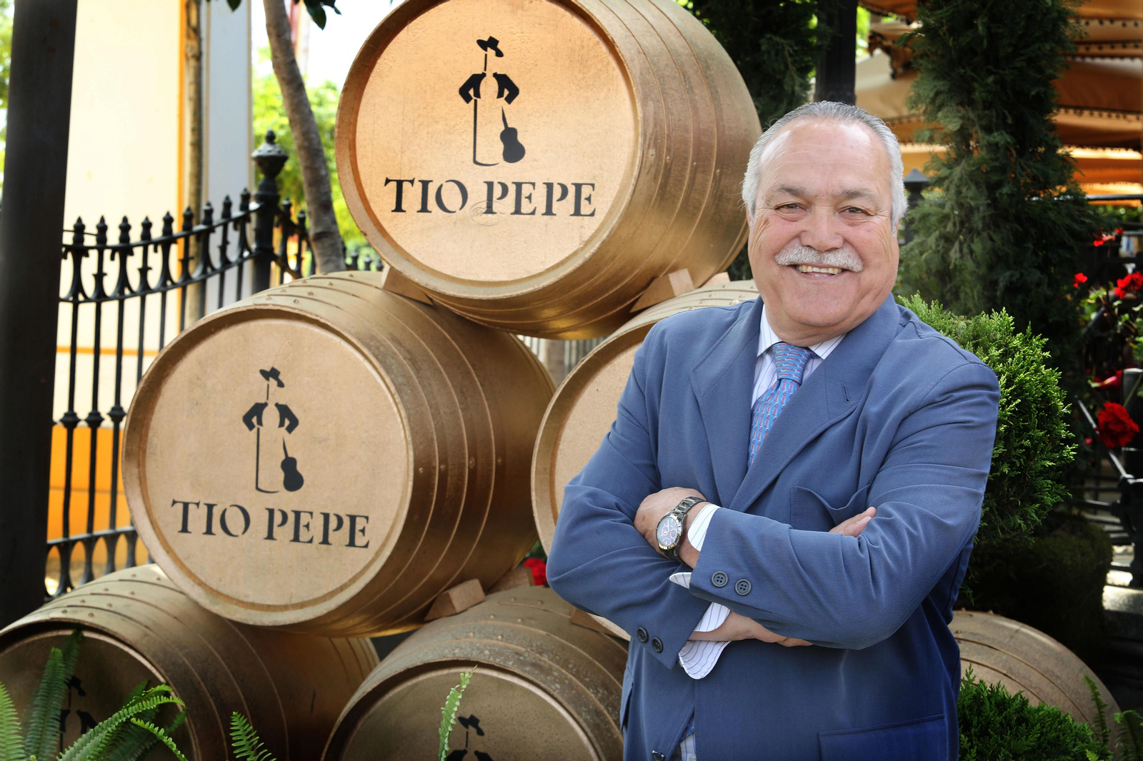 Paco Gandón, ayer en el templete de González Byass.