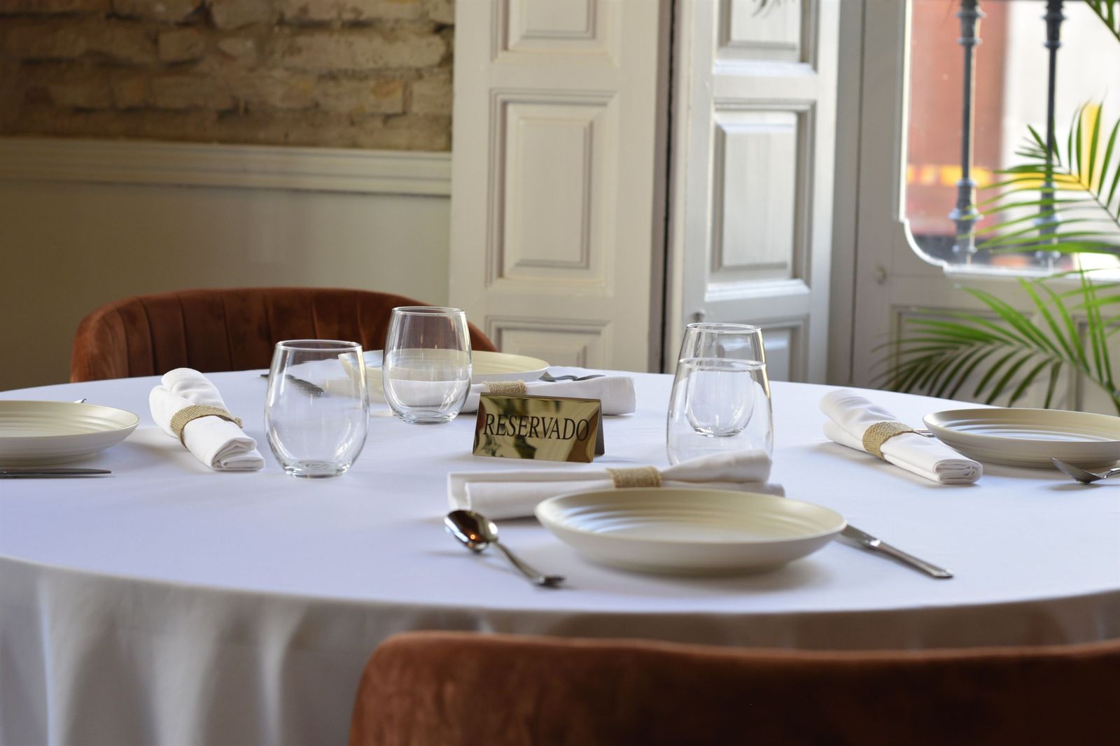 La mesa de un restaurante.