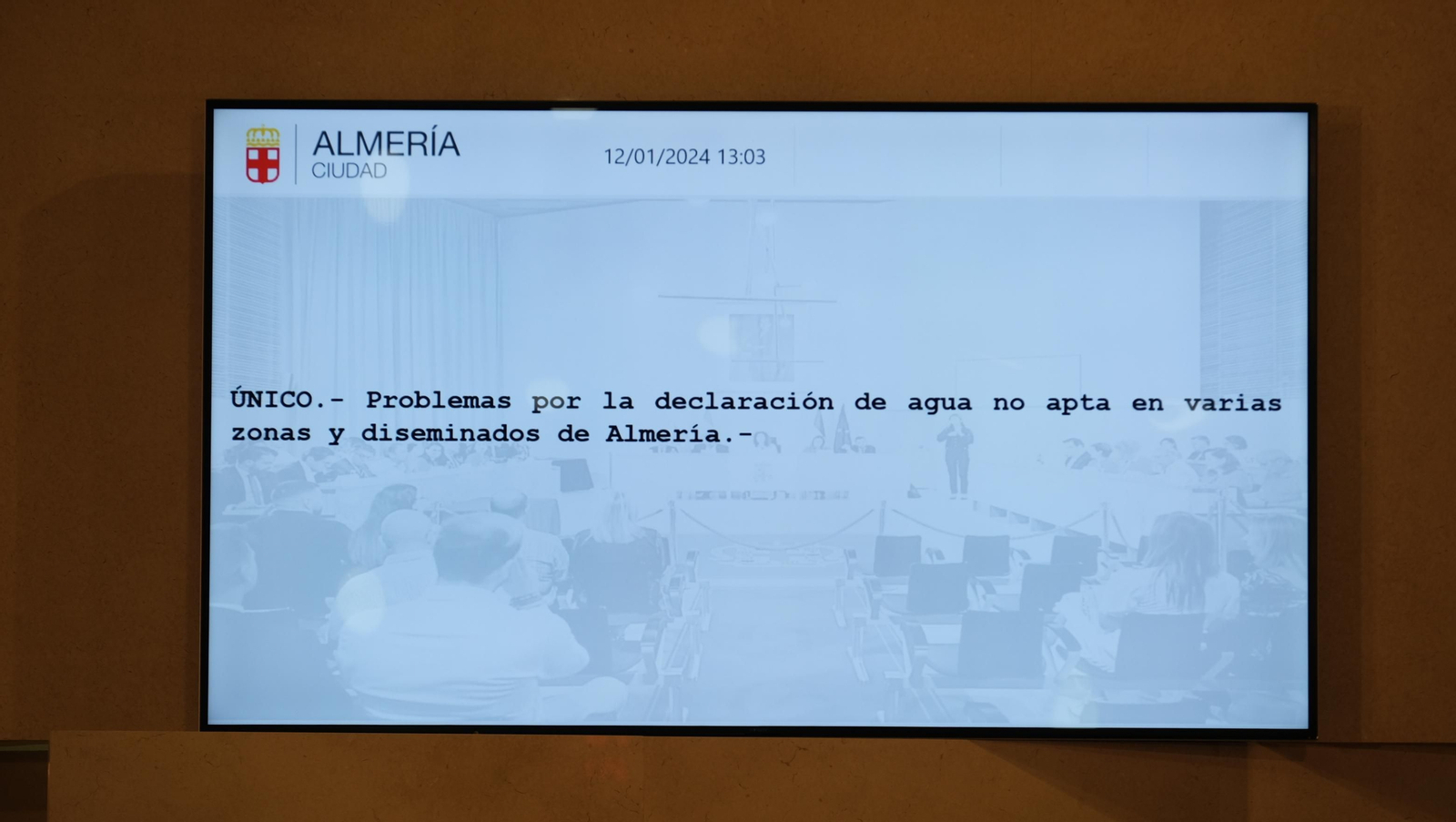 Imágenes del Pleno del Ayuntamiento de Almería