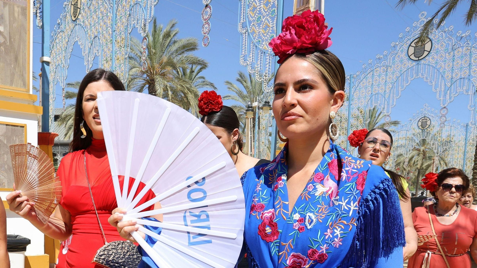 Abanicos el pasado miércoles de Feria en el González Hontoria.