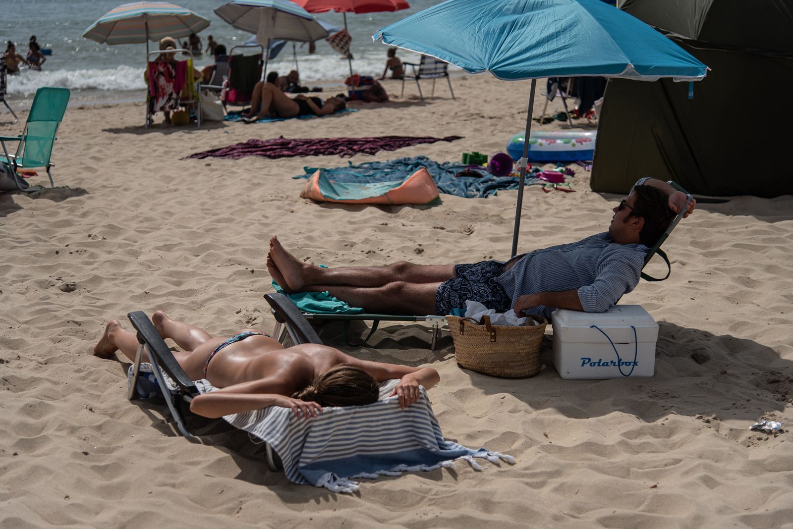 Ola de calor en las playas de Huelva