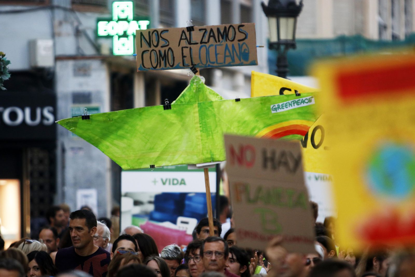 Manifestación en Málaga contra el cambio climático. Huelga Mundial por el Clima.