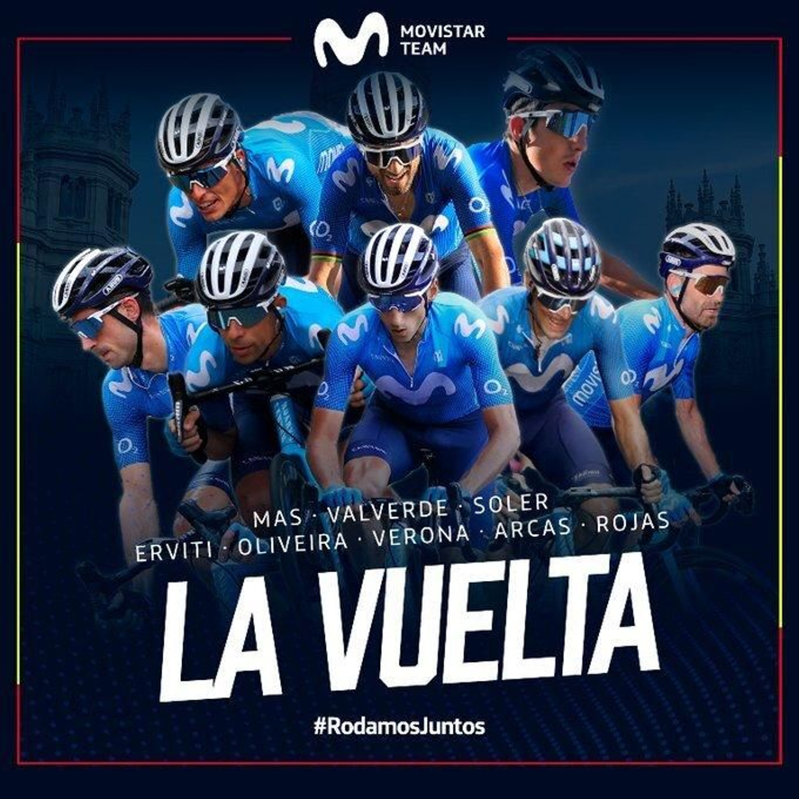 Así presentó Movistar en Twitter a su equipo de corredores para la Vuelta