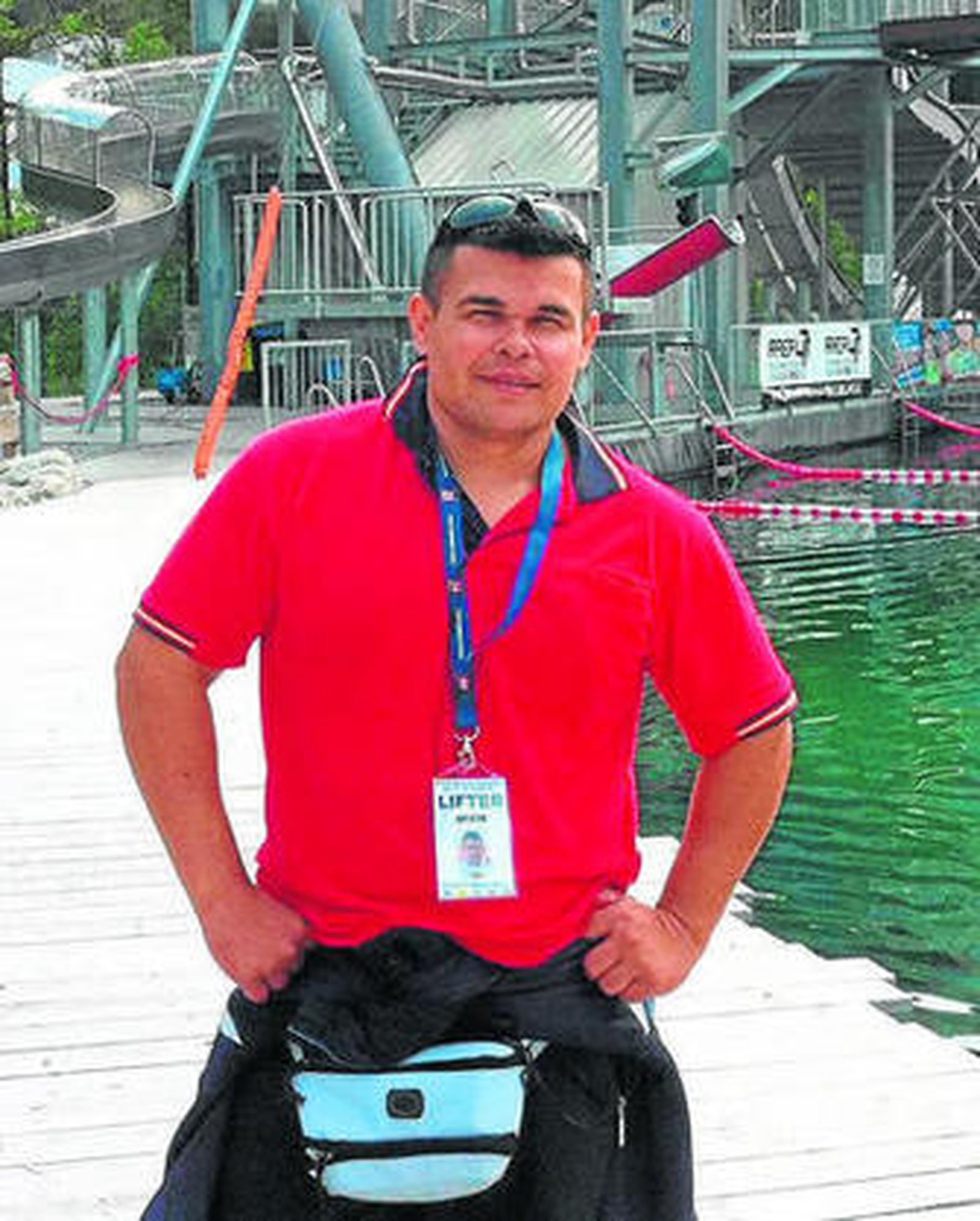 El levantador almeriense, durante su estancia en Sölden.