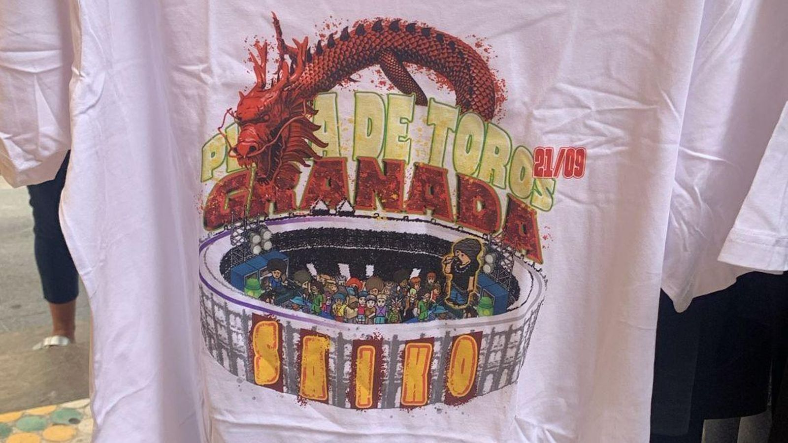 Camiseta del concierto de Saiko en la Plaza de Toros de Granada
