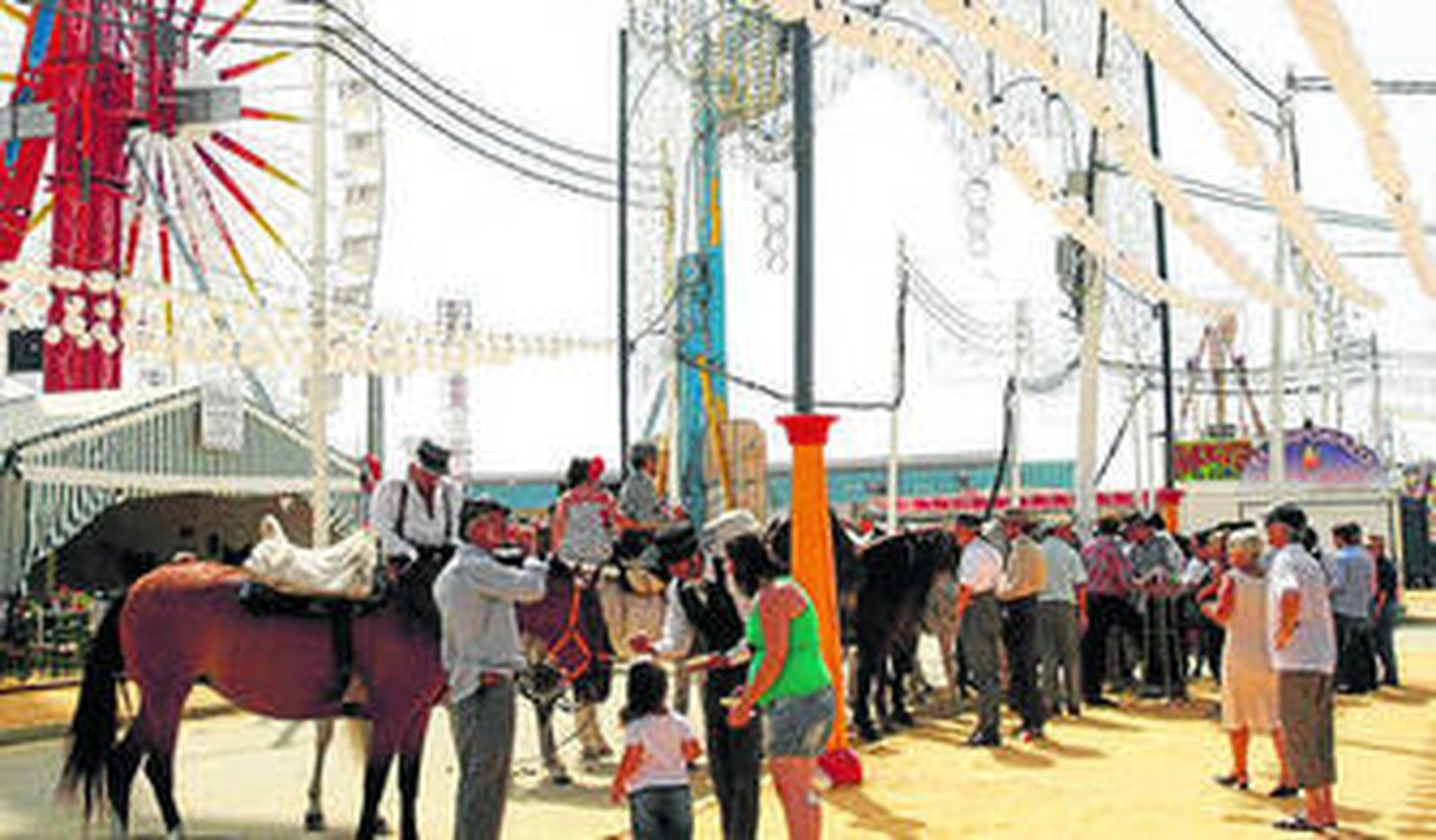Jinetes, en la Feria de La Línea.