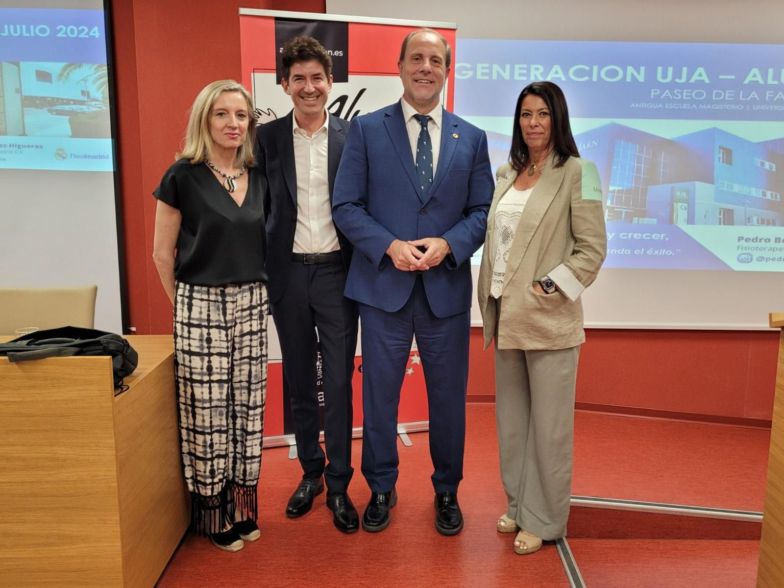 Mª Teresa Pérez Giménez, Pedro Belón, Nicolás Ruiz y Mª Rosa Vallecillo.