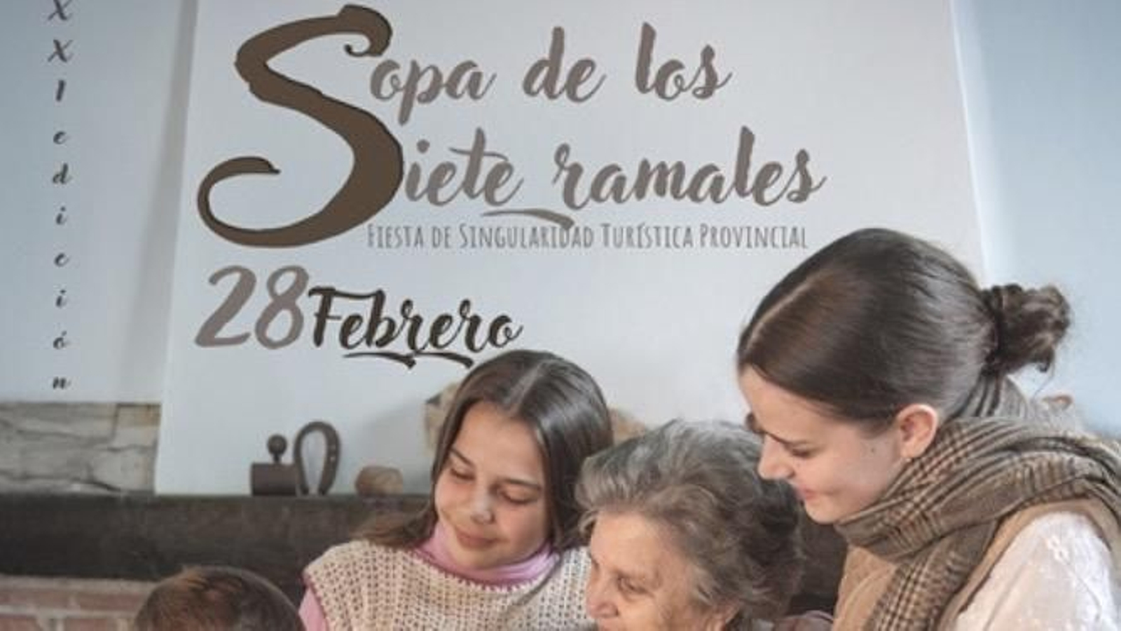 Cartel promocional de la Sopa de los Siete Rmales de El Burgo.