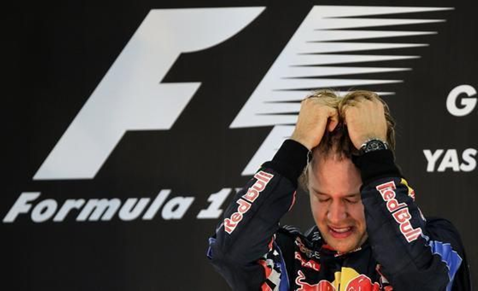 Sebastian Vettel celebra en Abu Dhabi su título mundial.  Foto: AFP Photo