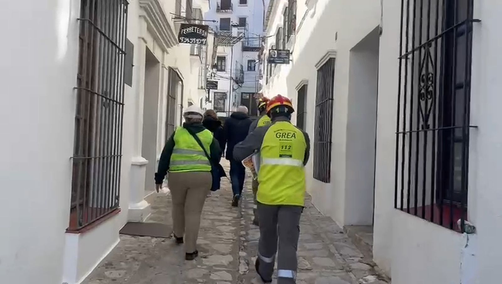 Miembros del GREA, esta mañana en Grazalema.