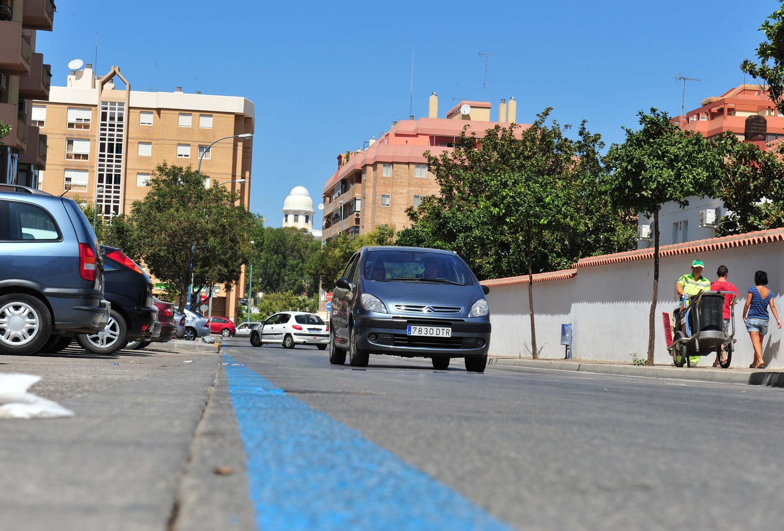 Zona azul en Granada.