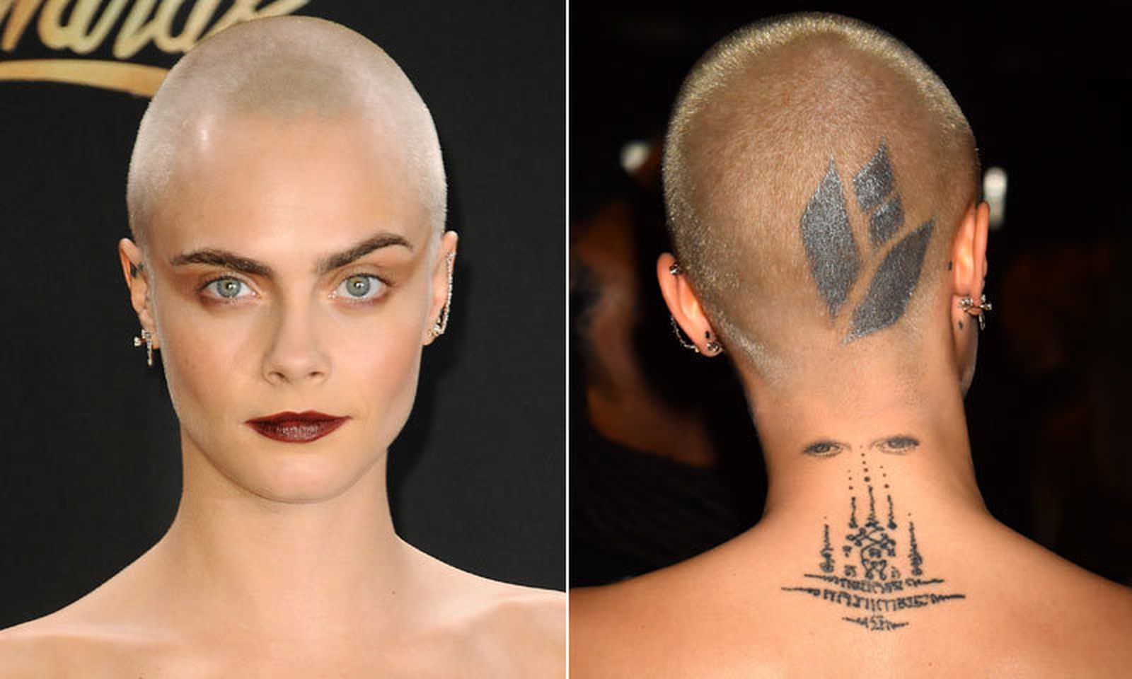 Cara Delevingne sorprende con un 'tatuaje' en la cabeza