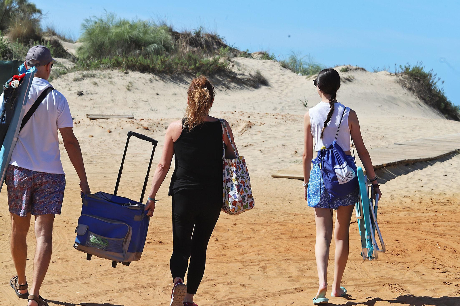 Imágenes de las playas de Huelva en la jornada de domingo