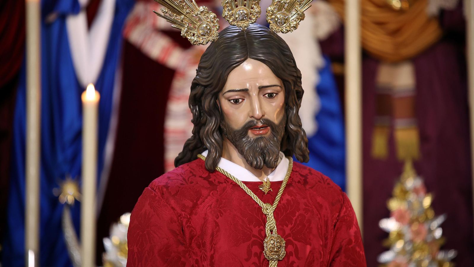 El Señor de la Redención, durante un besamanos en la Cuaresma de 2024.