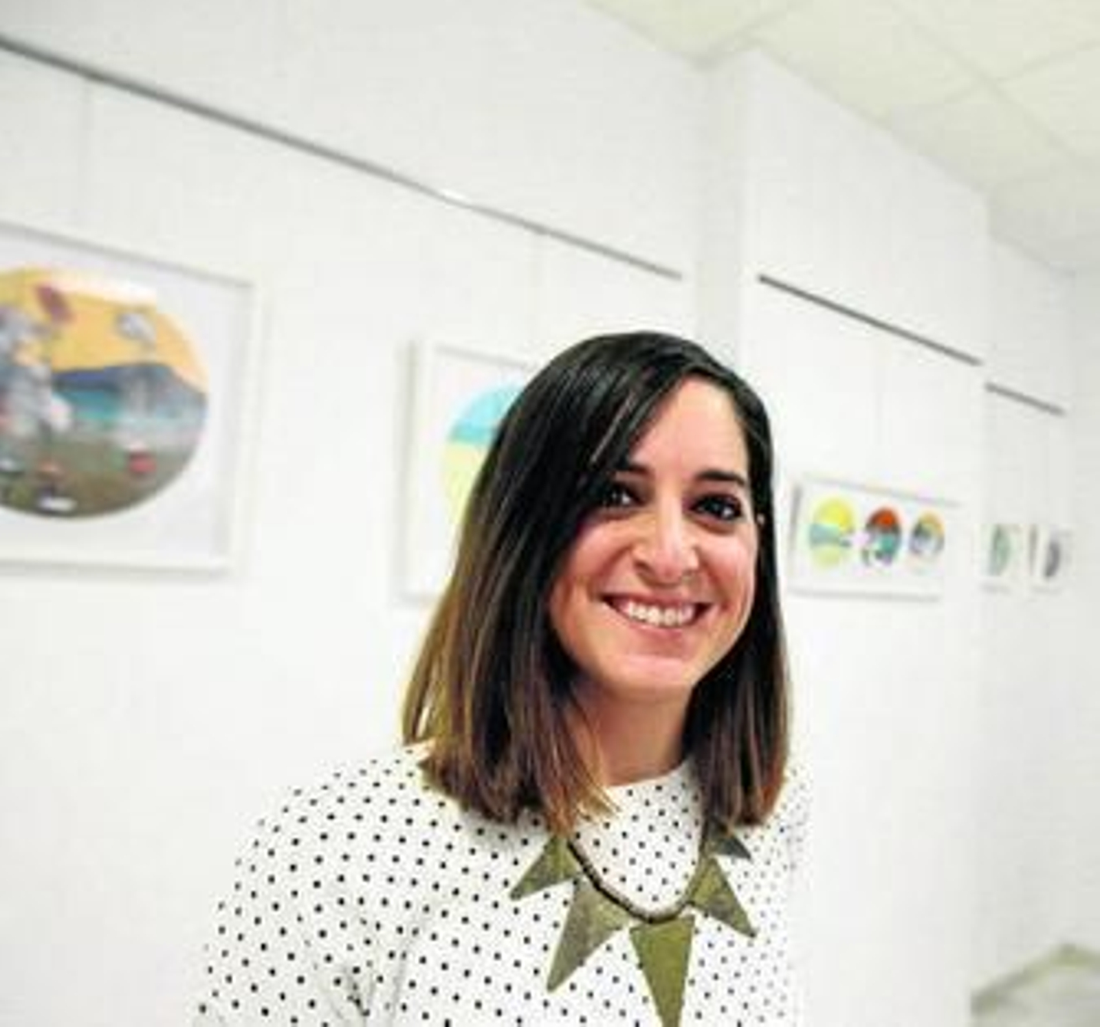 Celia Coe durante la inauguración de la exposición el pasado viernes.