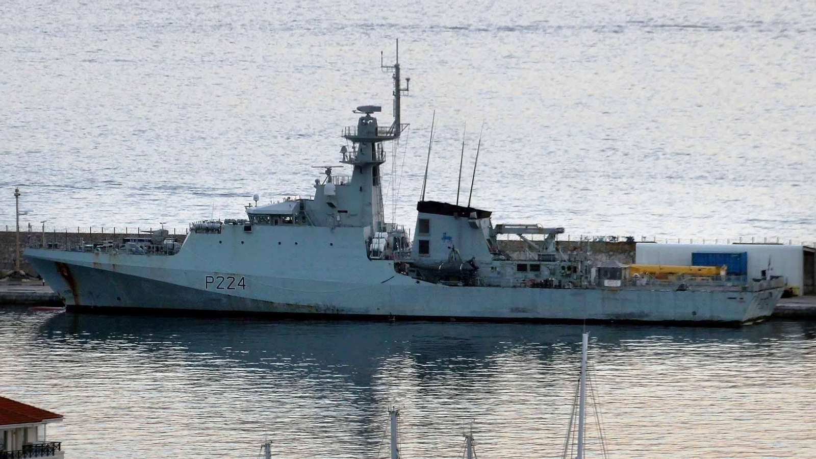 El HMS Trent, en Gibraltar.