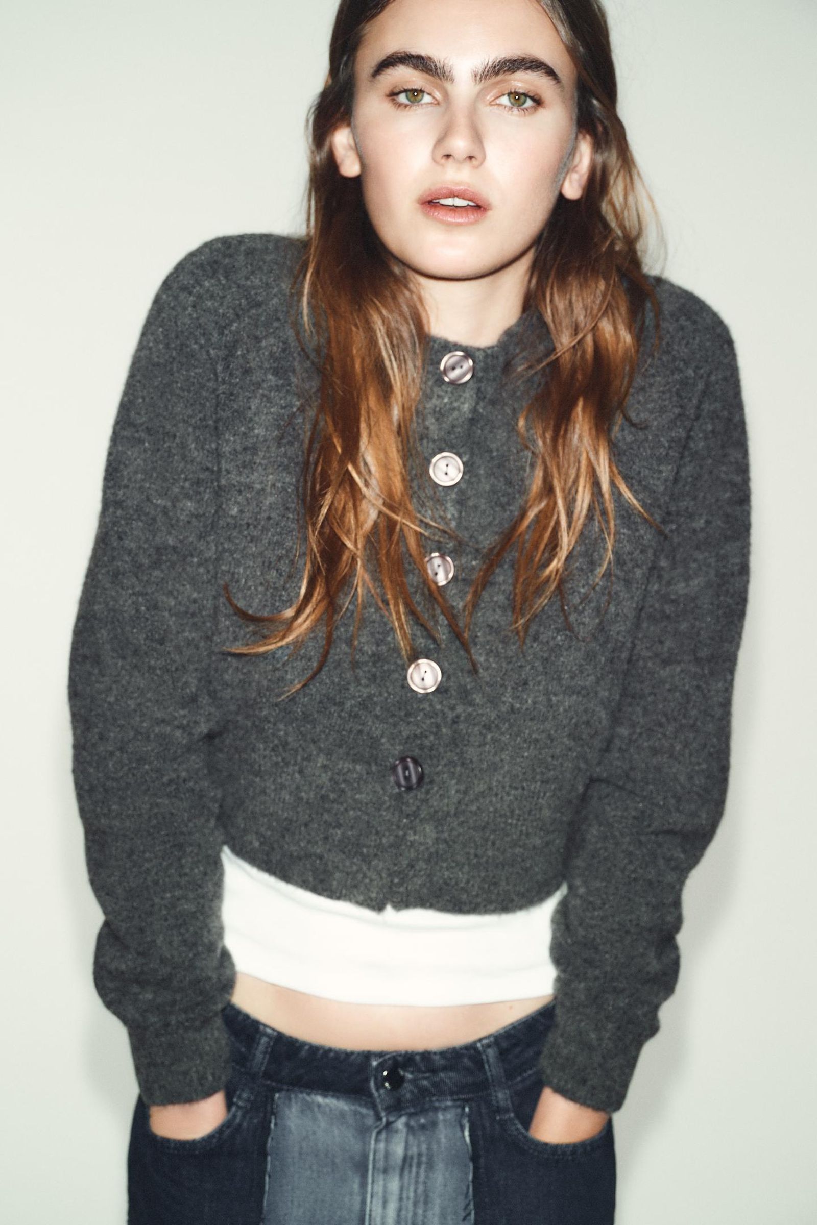 Chaqueta de punto de Zara.