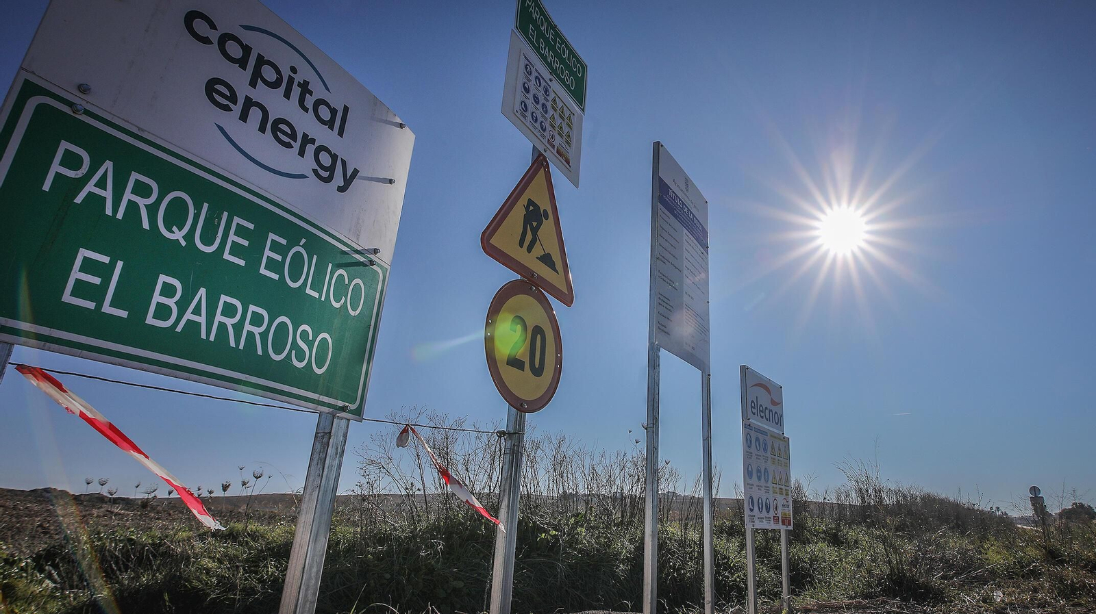 Una imagen del parque eólico El Barroso. Una imagen del parque eólico El Barroso.