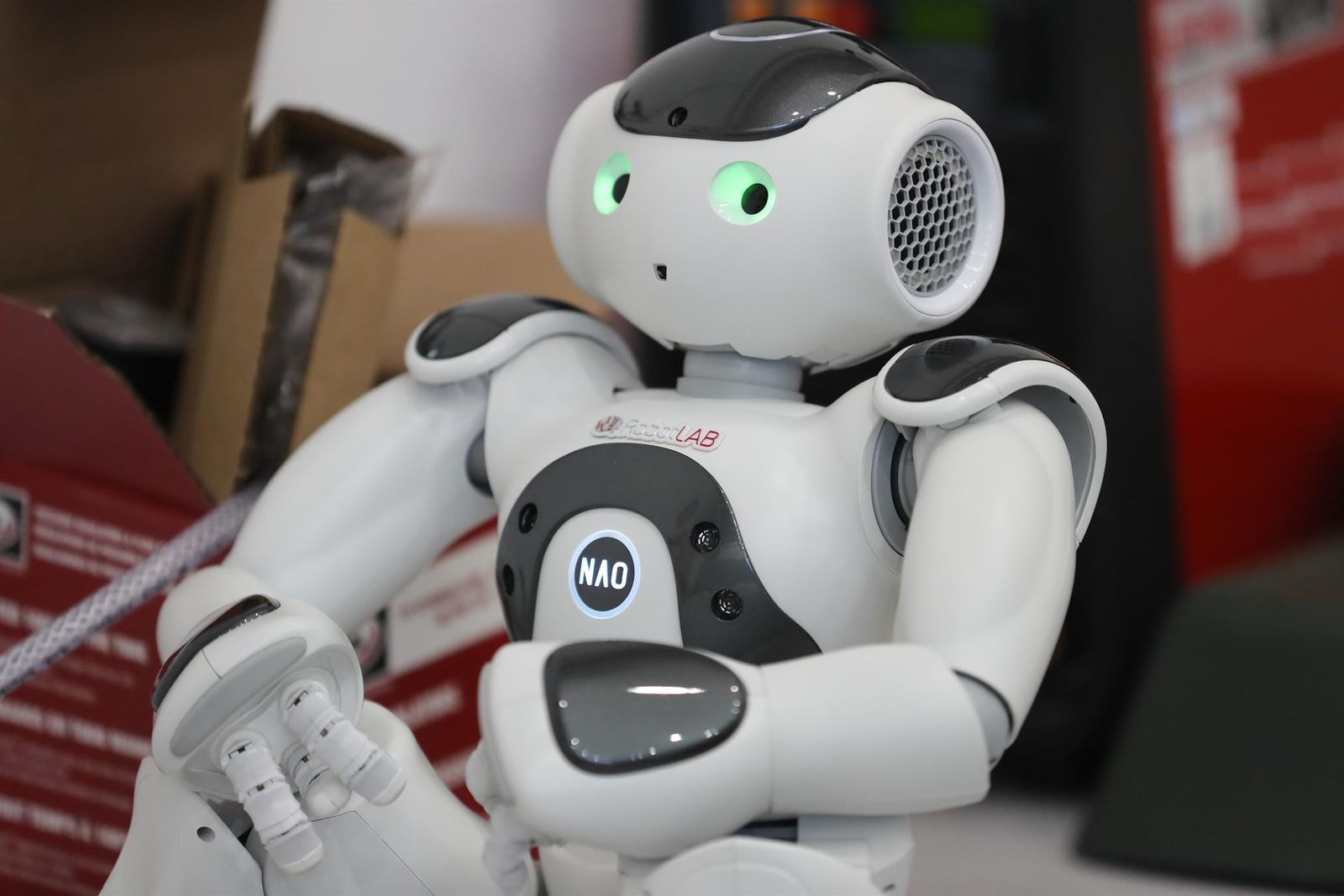 El robot 'profesor' desarrollado por científicos uruguayos, en Rivera (Uruguay)