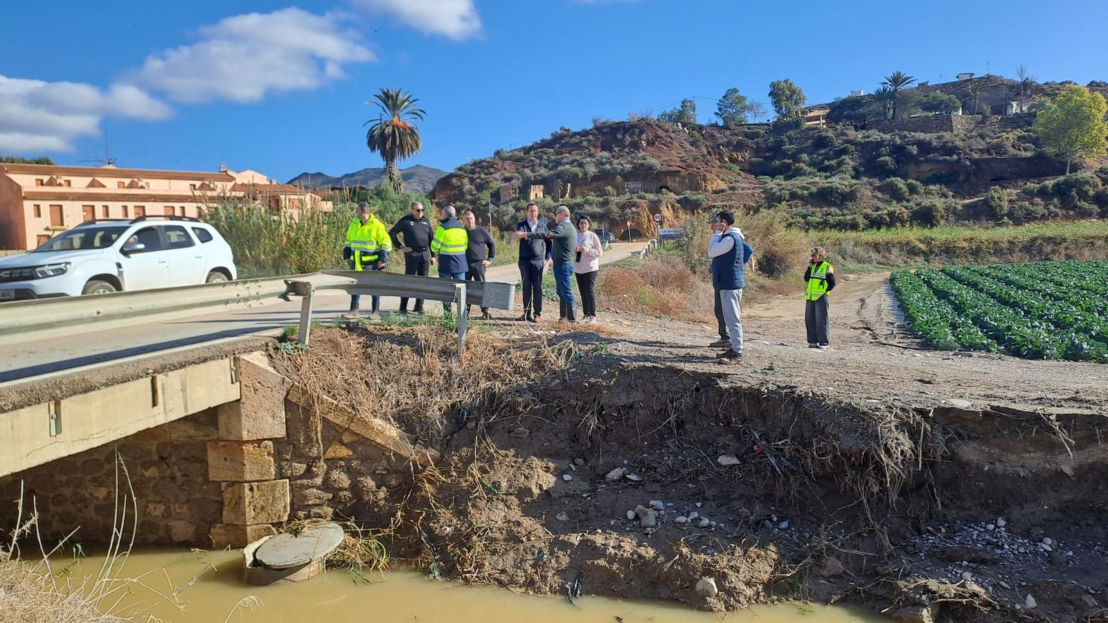 Visita a los desperfectos provocados por la lluvia en Cuevas del Almanzora.
