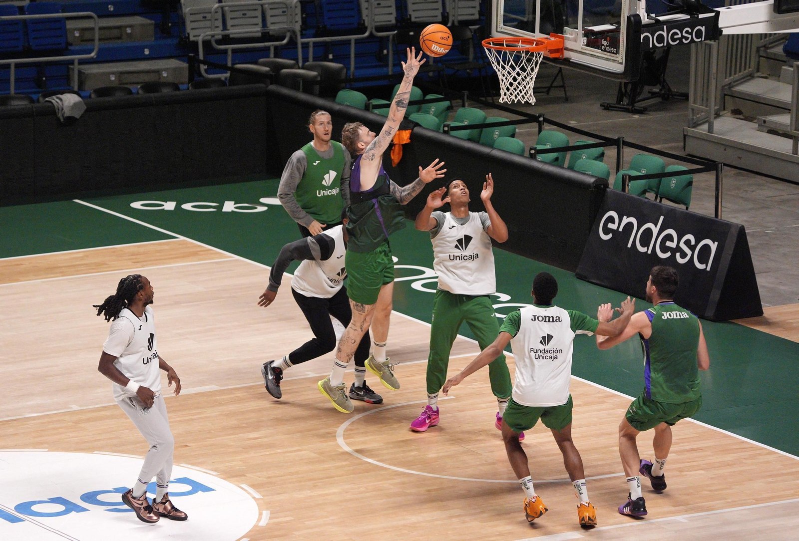 Entrenamiento de este viernes en el Carpena.