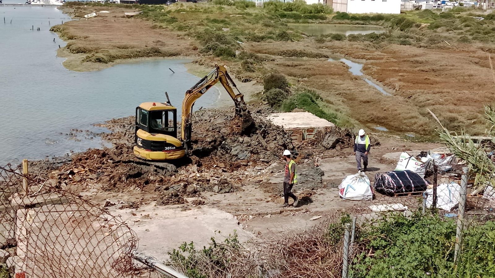 La zona de Puente de Hierro, tras la demolición de las casetas, en San Fernando