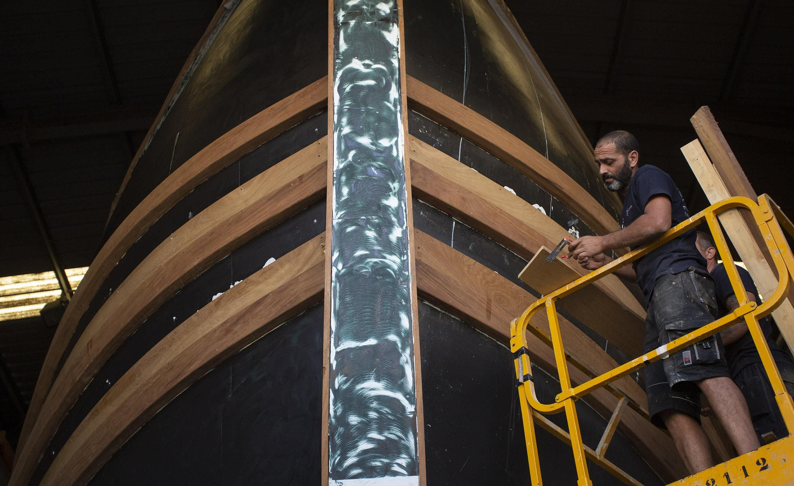 La Nao Victoria 500 se construye en un astillero de Punta Umbría