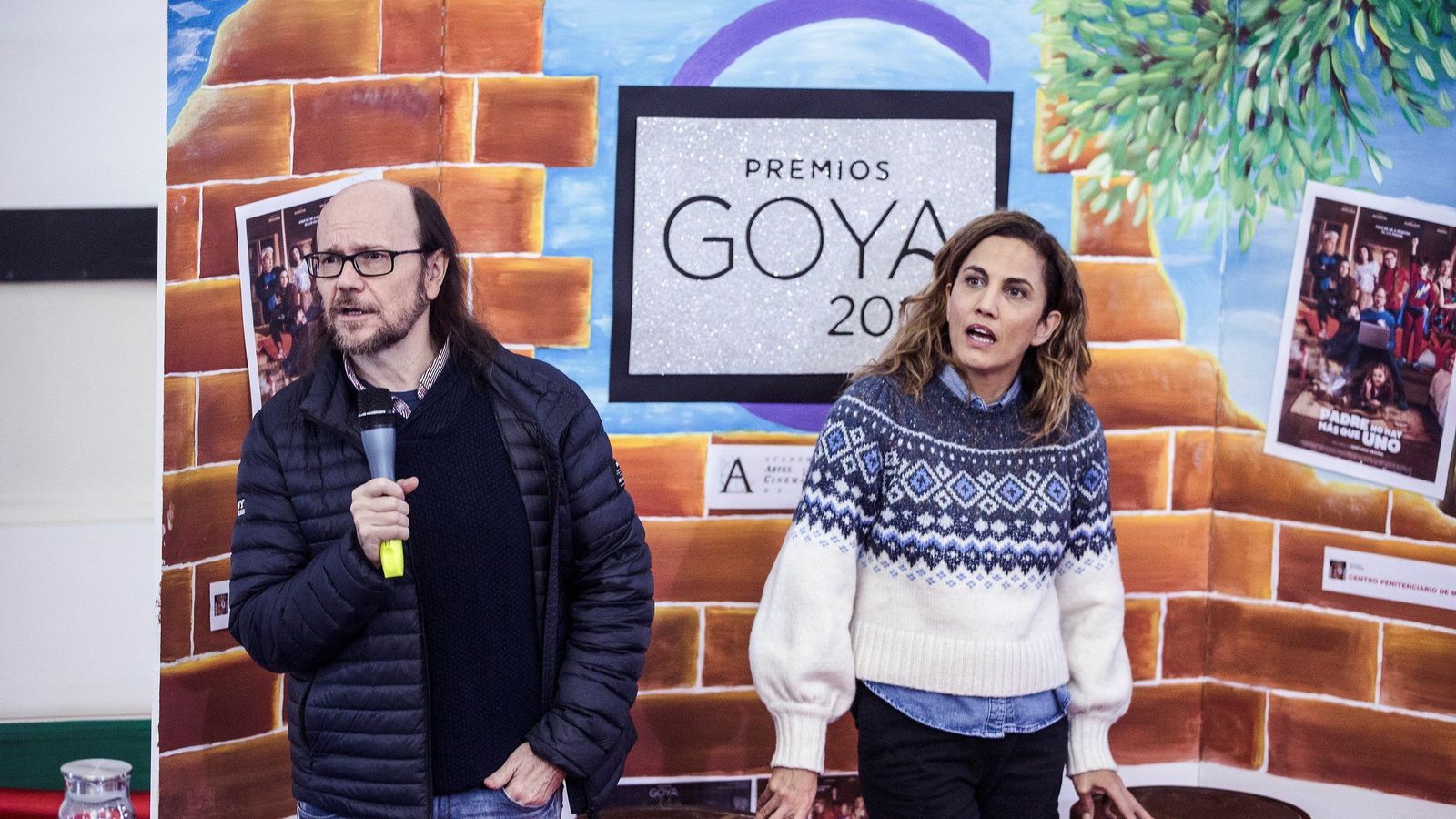 Santiago Segura y Toni Acosta, durante el encuentro.