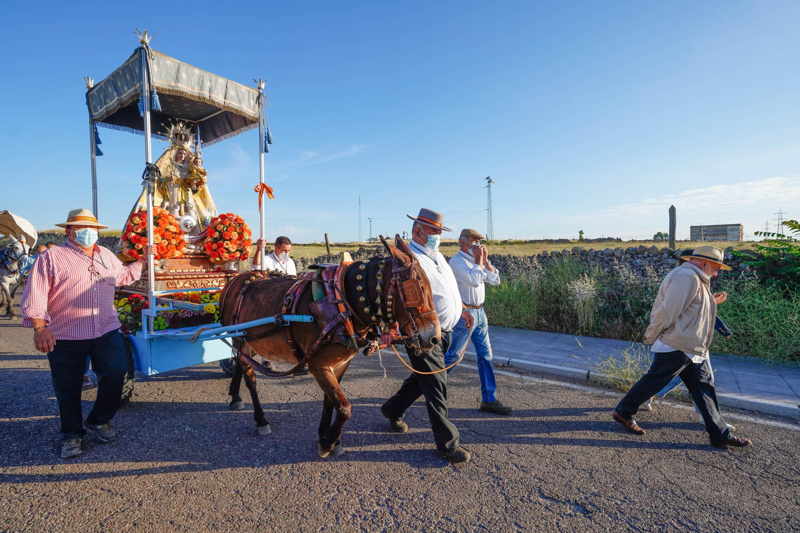 Las fotografías de la llegada de la Virgen de Luna a Villanueva de Córdoba