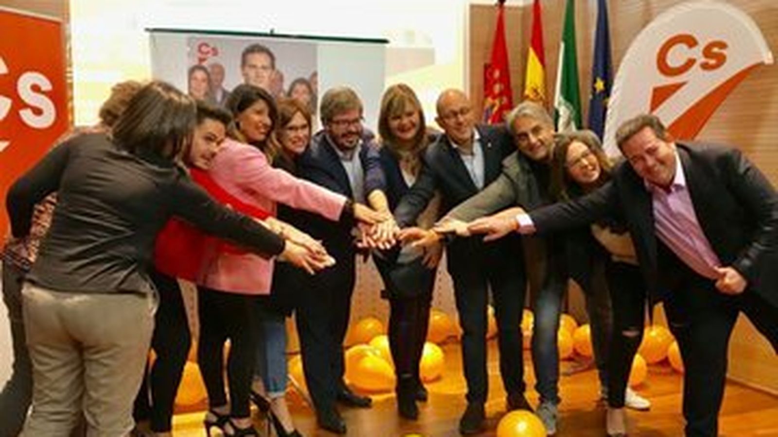 El equipo de Ciudadanos, con Fran Hervías en el centro