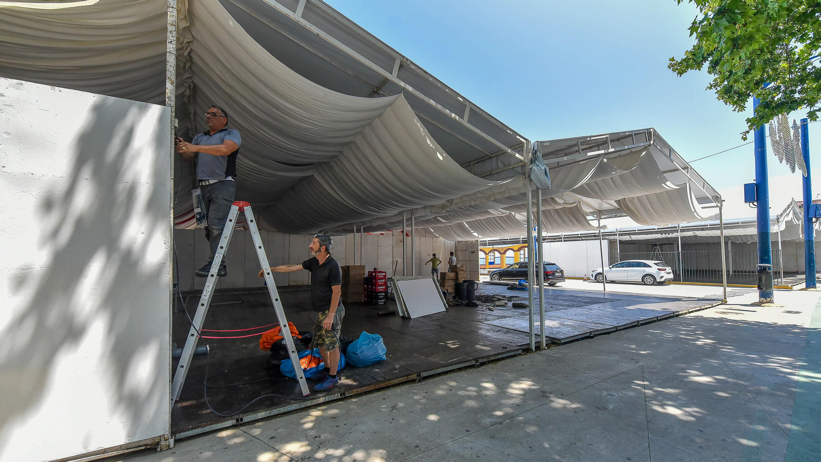 El montaje de la Feria Real de Algeciras 2023 en imagenes