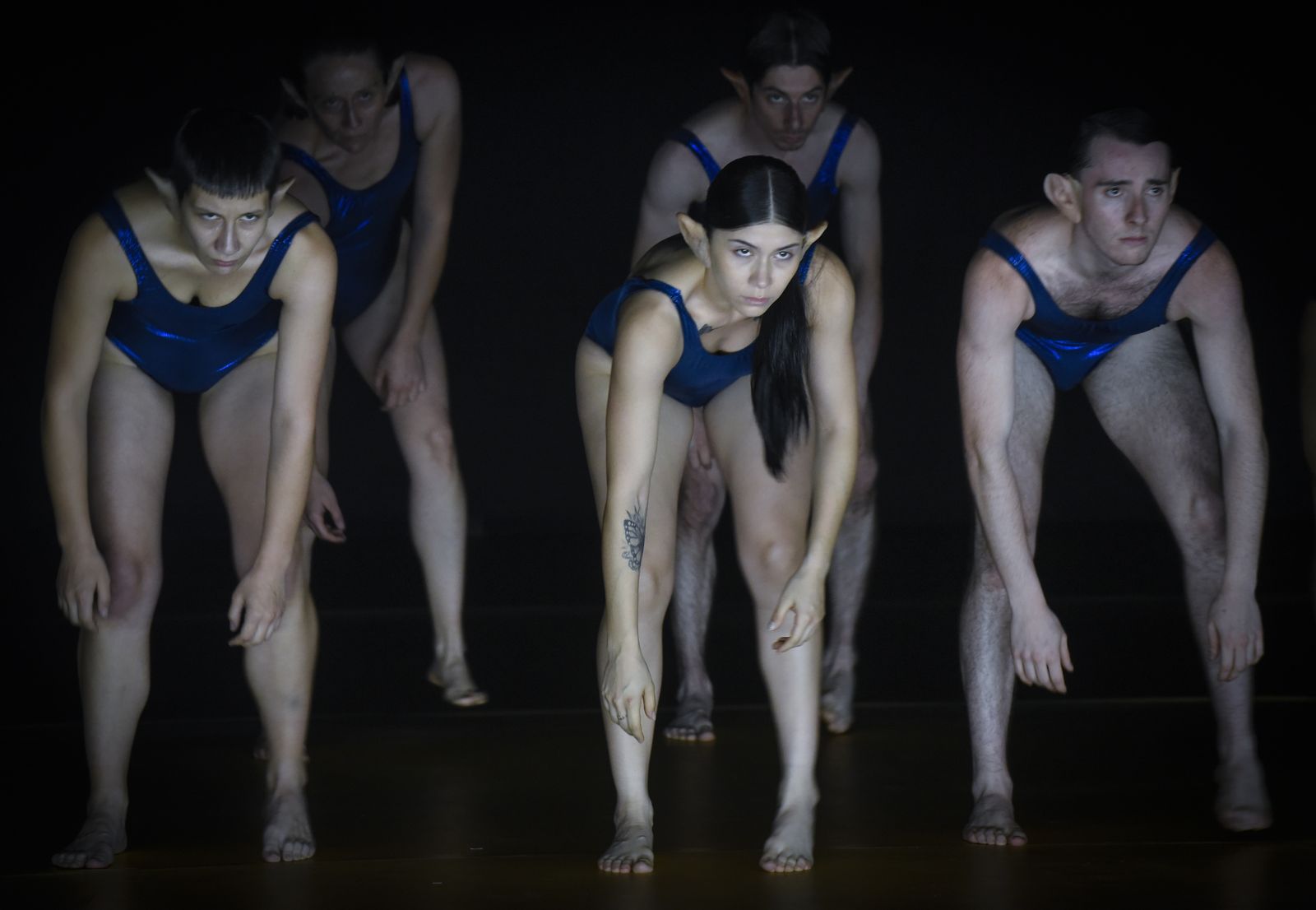 Imágenes del pase gráfico de la obra de La Resentida Oasis de la impunidad