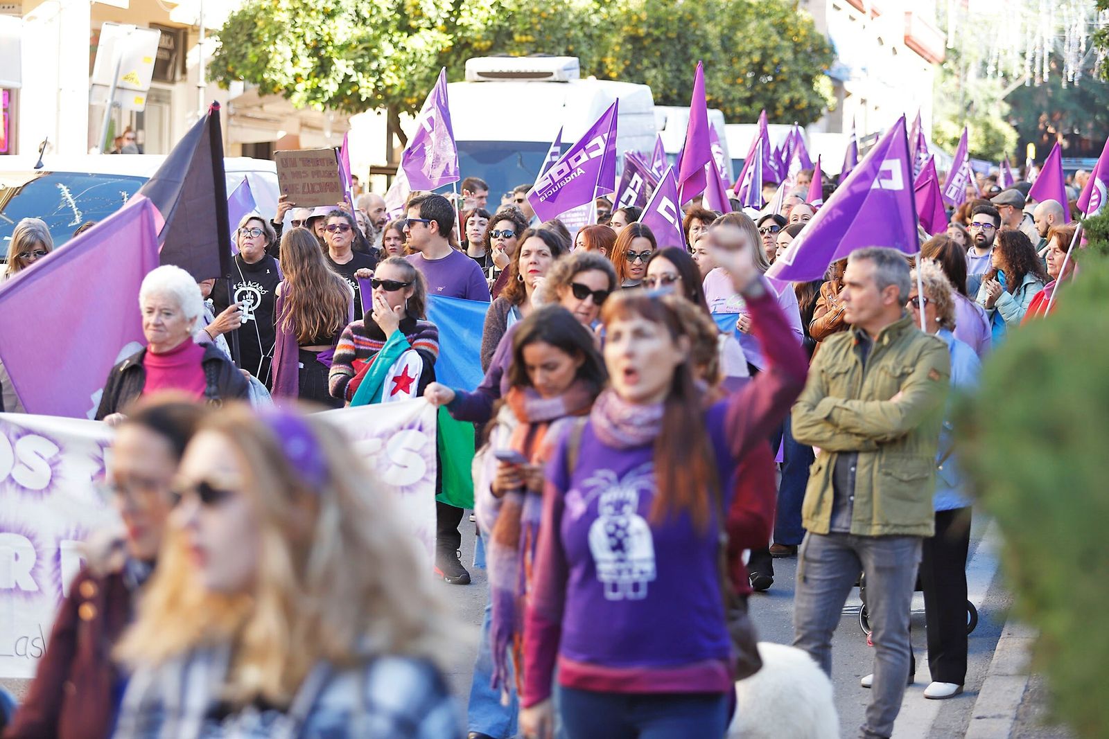 Manifestación del 25N en Huelva, el pasado sábado.