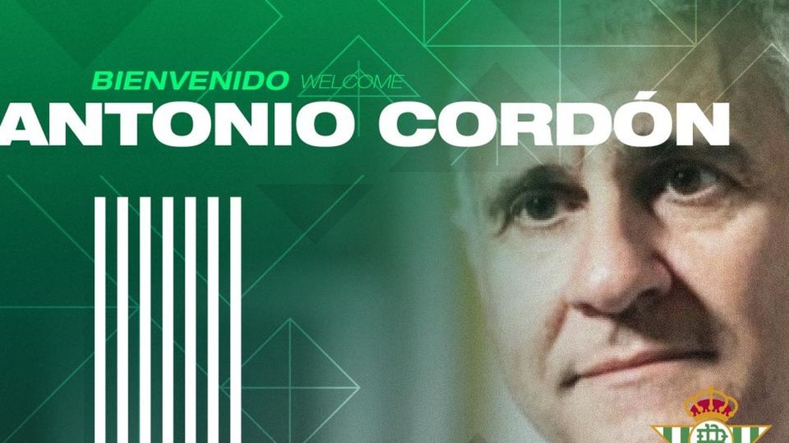 Imagen del anuncio de la llegada de Antonio Cordón al Betis.