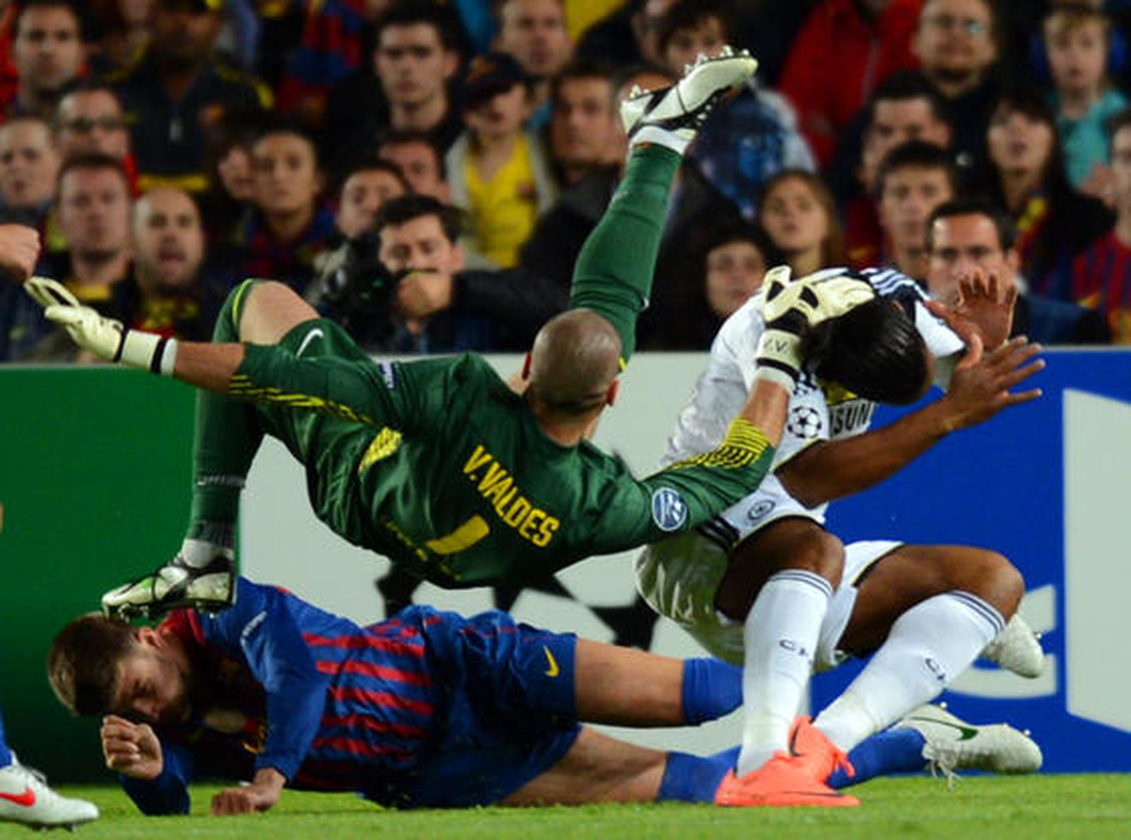 El Barcelona cae eliminado de la 'Champions' en semifinales ante el Chelsea (2-2). / AFP
