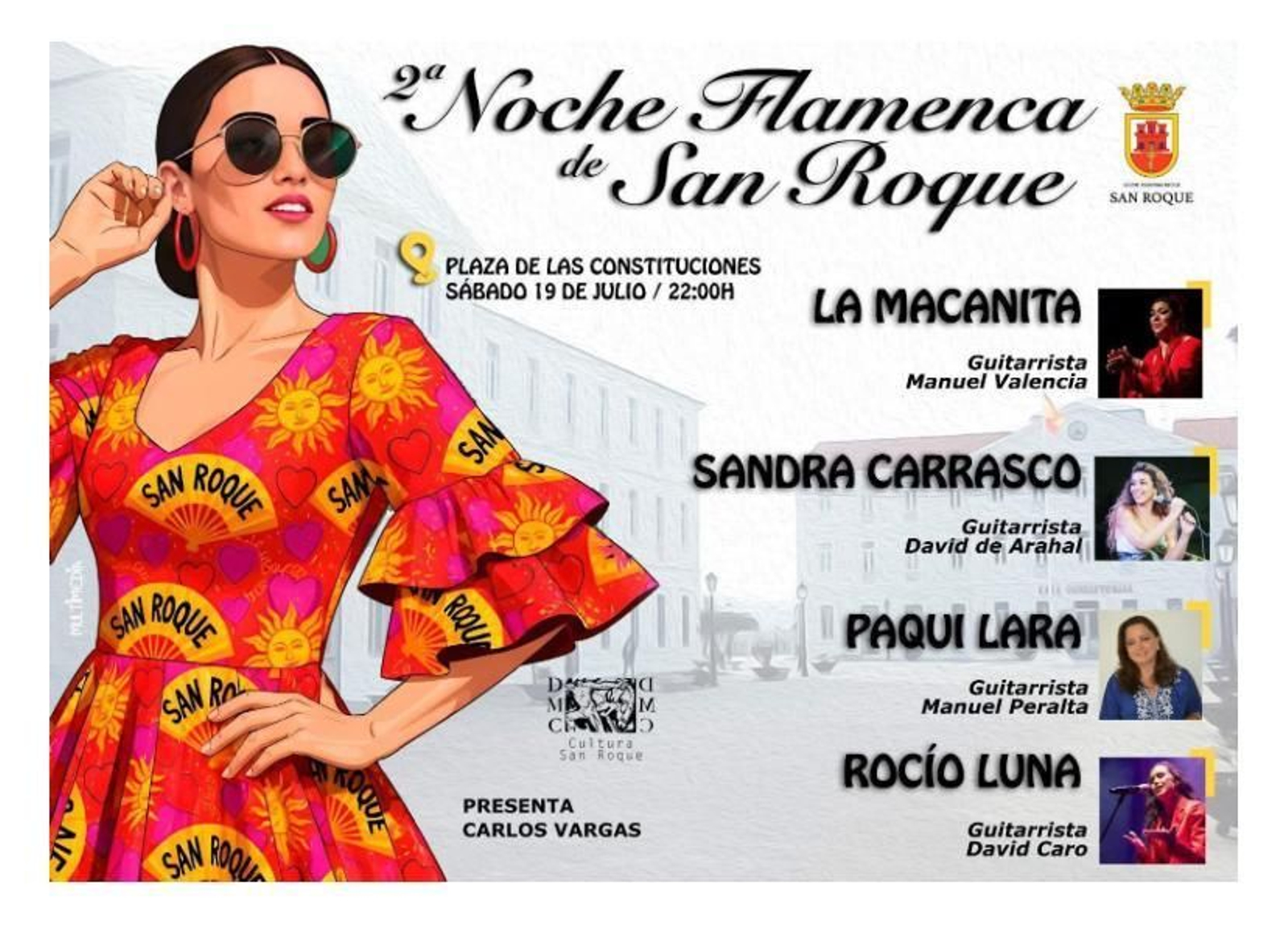 Cartel de la Segunda Noche Flamenca de San Roque. Cartel de la Segunda Noche Flamenca de San Roque.